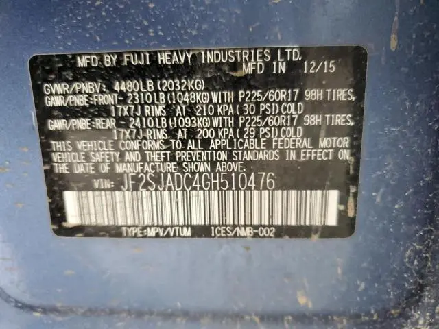 2016 SUBARU FORESTER 2.5I PREMIUM  
