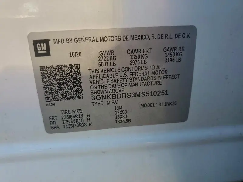 2021 CHEVROLET BLAZER 3LT  