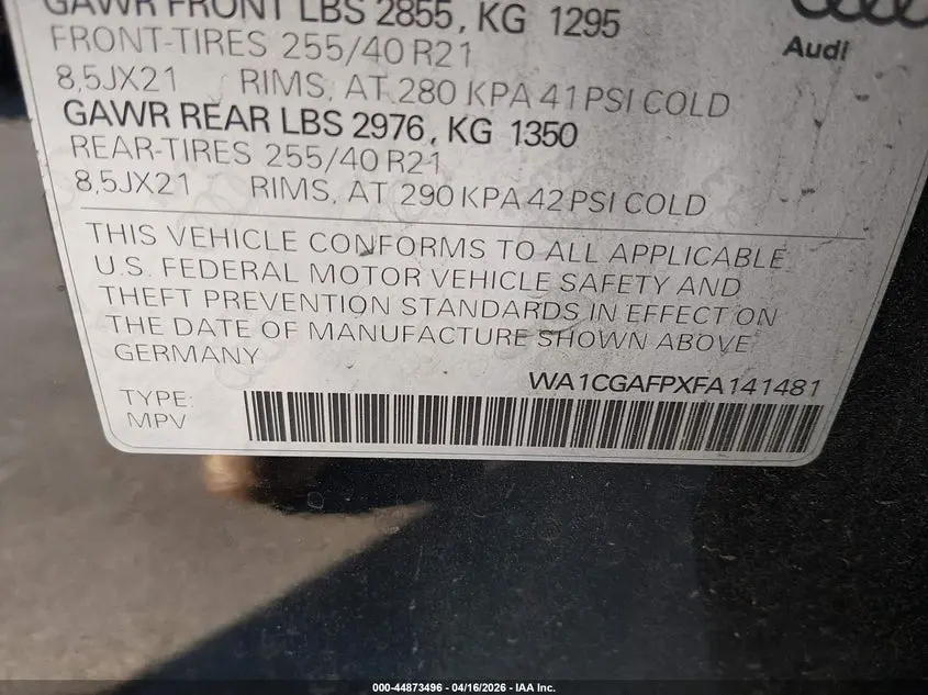 2015 AUDI SQ5 3.0T PREMIUM PLUS