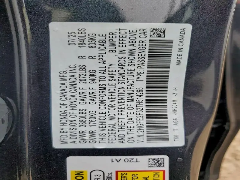 2026 HONDA CIVIC SPORT  