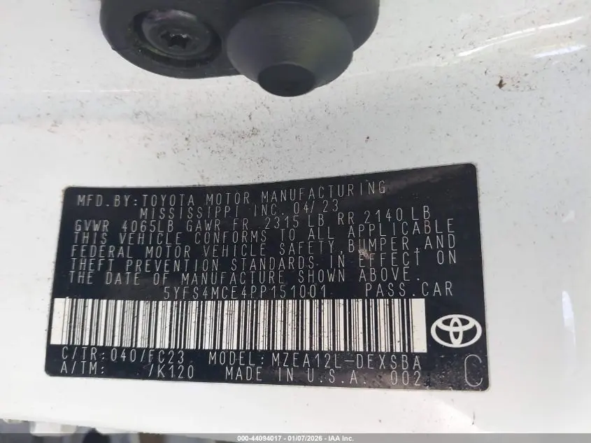 2023 TOYOTA COROLLA SE