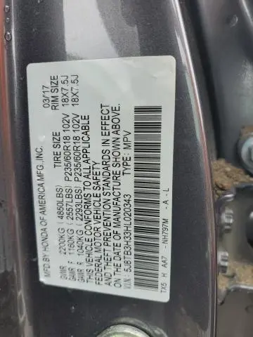 2017 ACURA RDX   