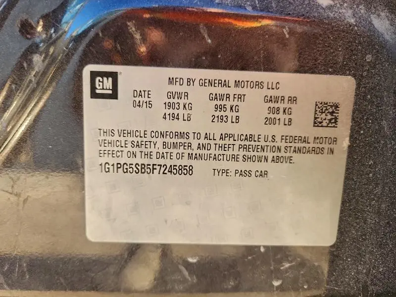 2015 CHEVROLET CRUZE LTZ  