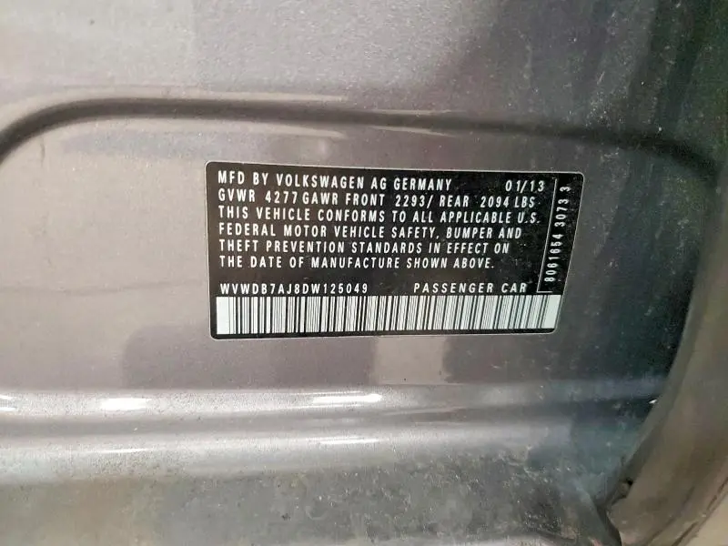 2013 VOLKSWAGEN GOLF   