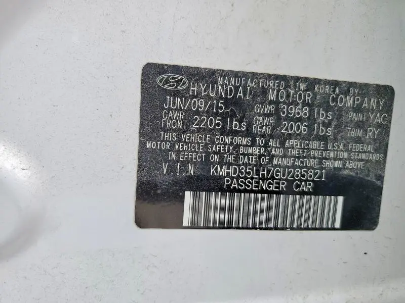 2016 HYUNDAI ELANTRA GT BASE  