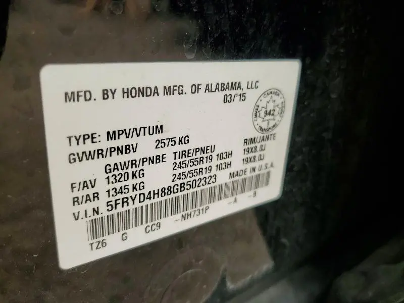 2016 ACURA MDX ELITE  