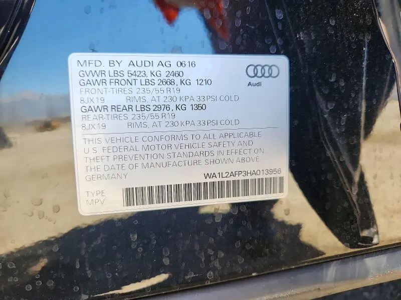 2017 AUDI Q5 PREMIUM PLUS  