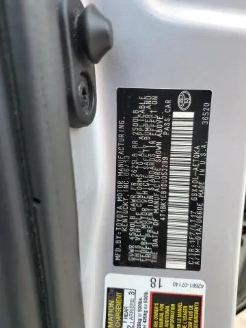 2013 TOYOTA AVALON BASE  