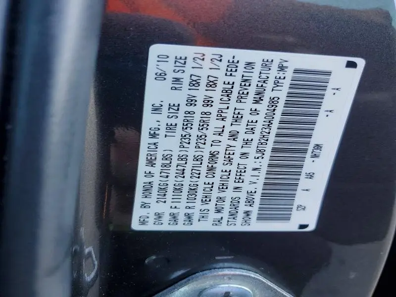 2010 ACURA RDX   