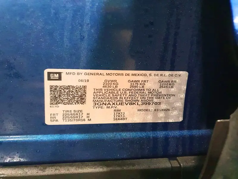 2019 CHEVROLET EQUINOX LT  