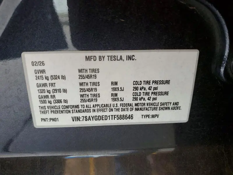 2026 TESLA MODEL Y   