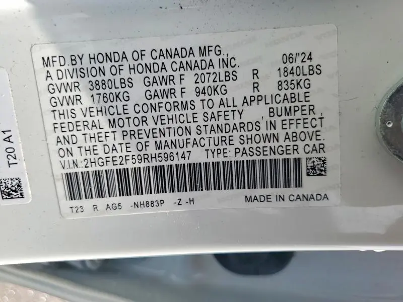 2024 HONDA CIVIC SPORT  