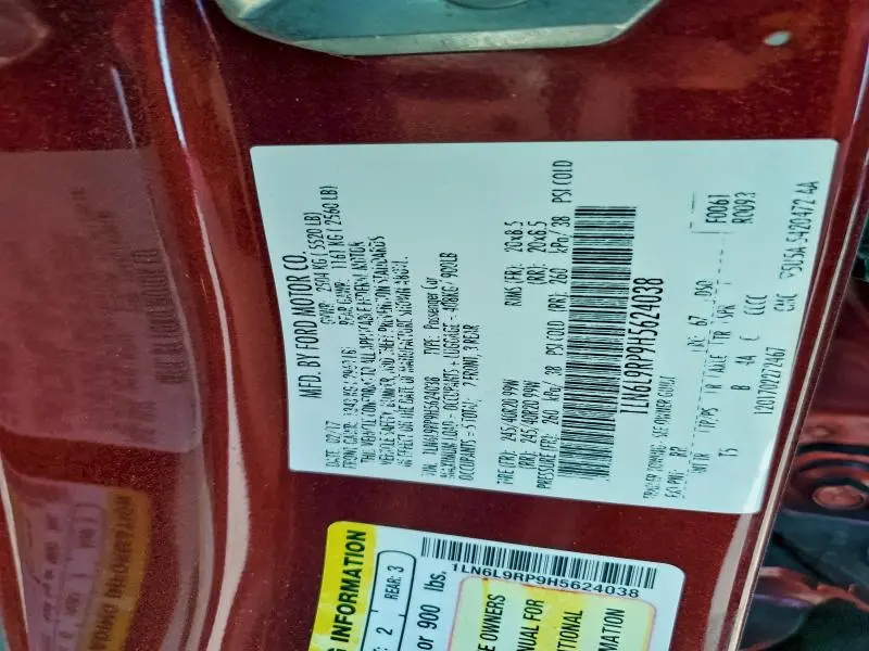 2017 LINCOLN CONTINENTAL RESERVE  