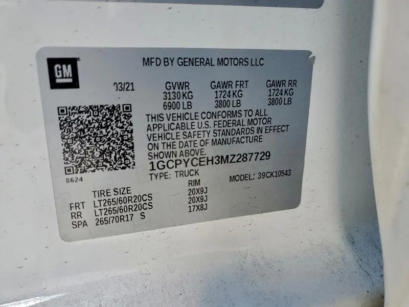 2021 CHEVROLET SILVERADO K1500 TRAIL BOSS CUSTOM  