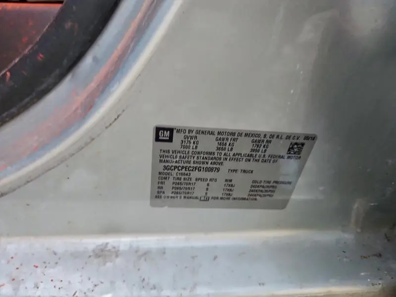 2015 CHEVROLET SILVERADO C1500  