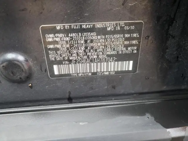 2010 SUBARU FORESTER 2.5X