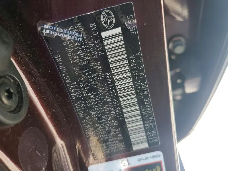 2014 TOYOTA AVALON LIMITED  