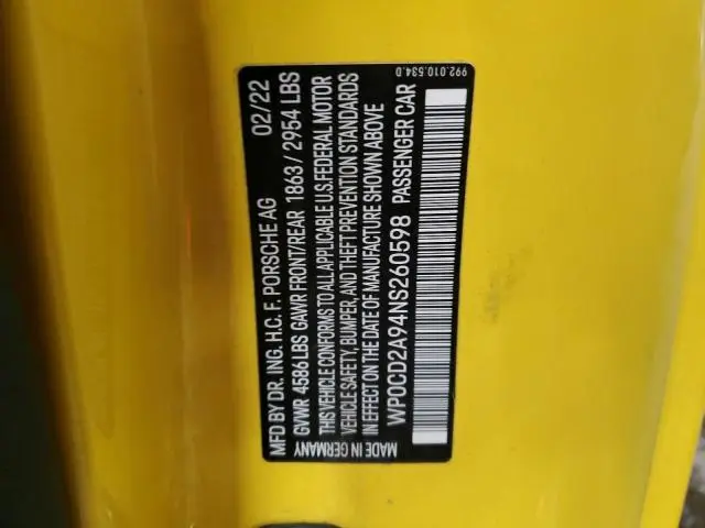 2022 PORSCHE 911 TURBO