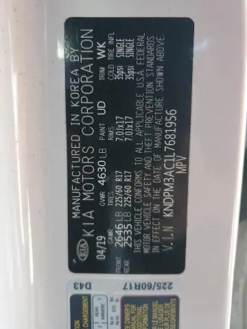 2020 KIA SPORTAGE LX  