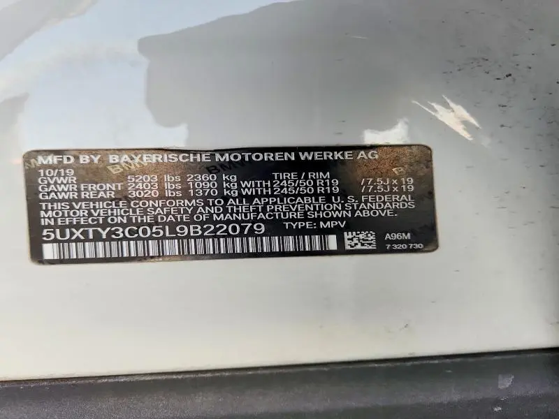2020 BMW X3 SDRIVE30I  
