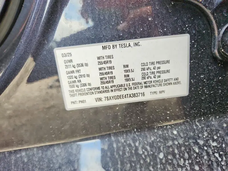 2026 TESLA MODEL Y   