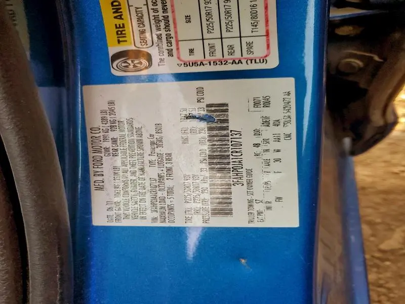 2012 FORD FUSION SEL  