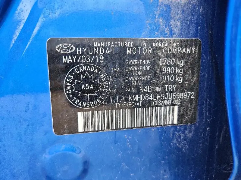 2018 HYUNDAI ELANTRA SEL  
