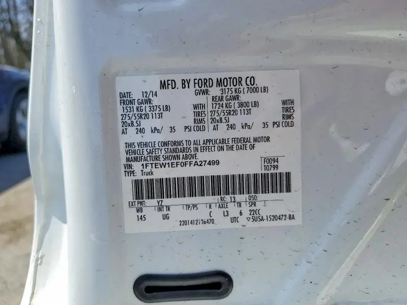 2015 FORD F150   