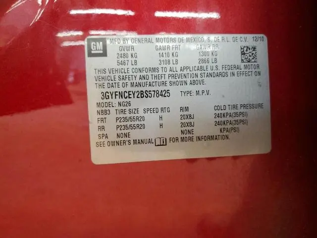 2011 CADILLAC SRX PREMIUM COLLECTION  