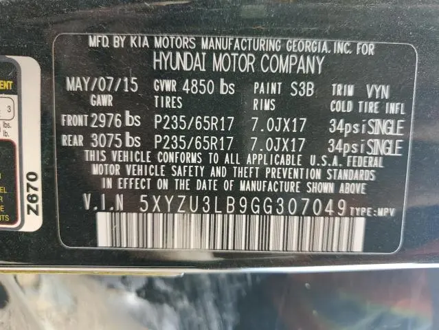 2016 HYUNDAI SANTA FE SPORT   