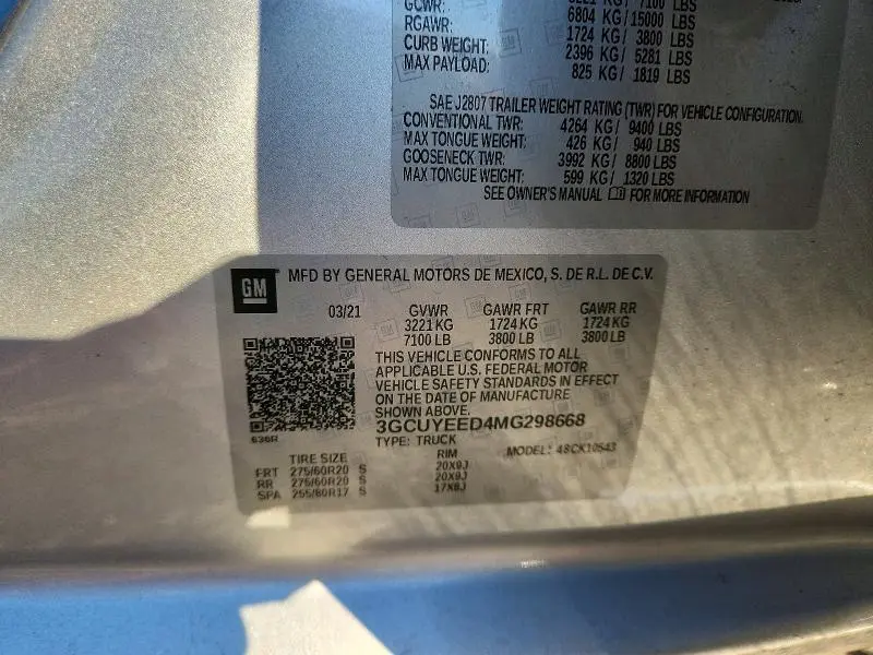 2021 CHEVROLET SILVERADO K1500 RST  