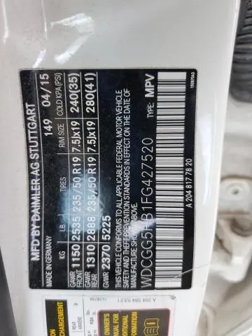 2015 MERCEDES-BENZ GLK 350