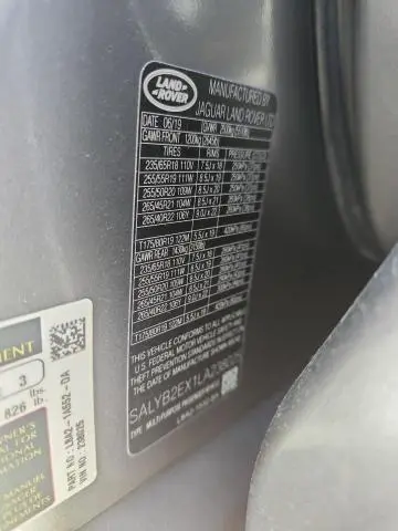 2020 LAND ROVER RANGE ROVER VELAR S  