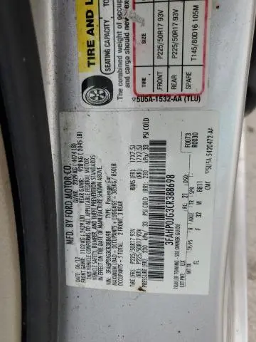 2012 FORD FUSION SEL  
