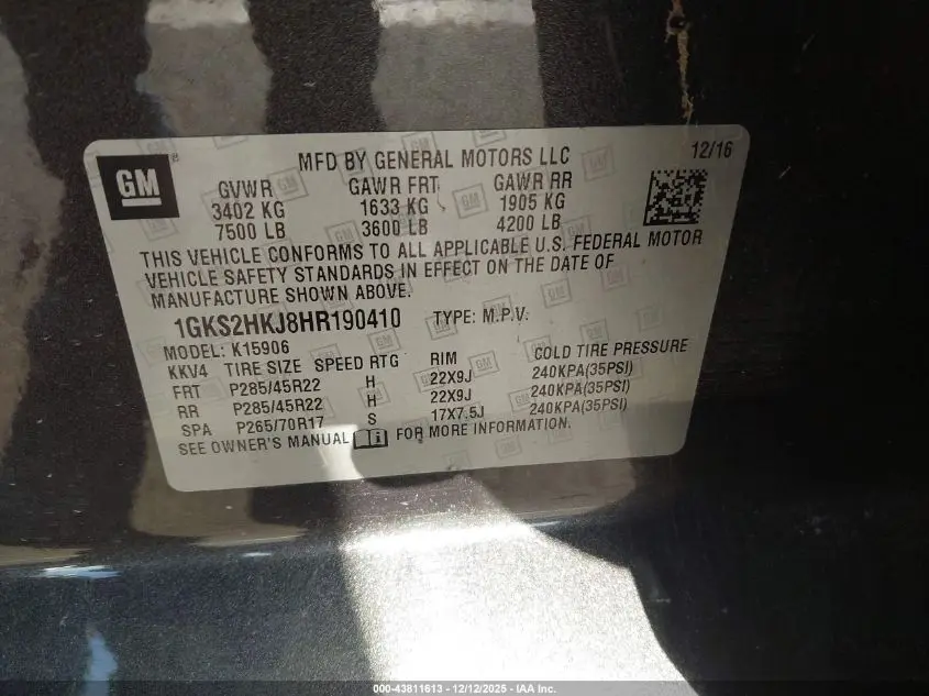 2017 GMC YUKON XL DENALI