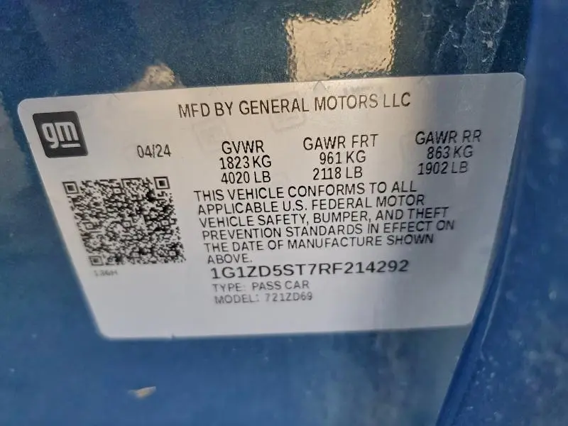 2024 CHEVROLET MALIBU LT  