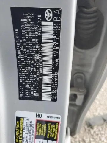 2019 TOYOTA COROLLA L  