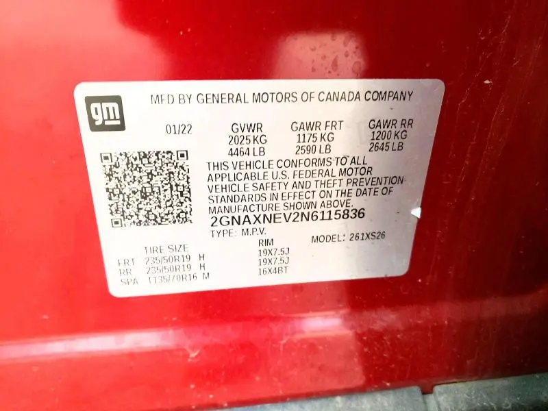 2022 CHEVROLET EQUINOX PREMIER  