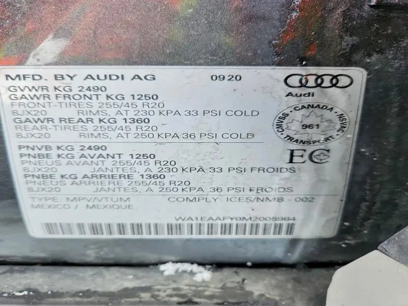 2021 AUDI Q5 PROGRESSIV  