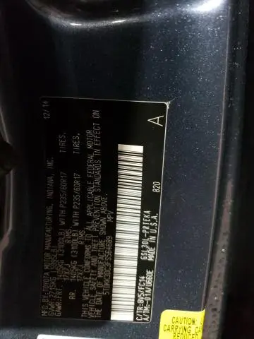 2015 TOYOTA SIENNA LE  