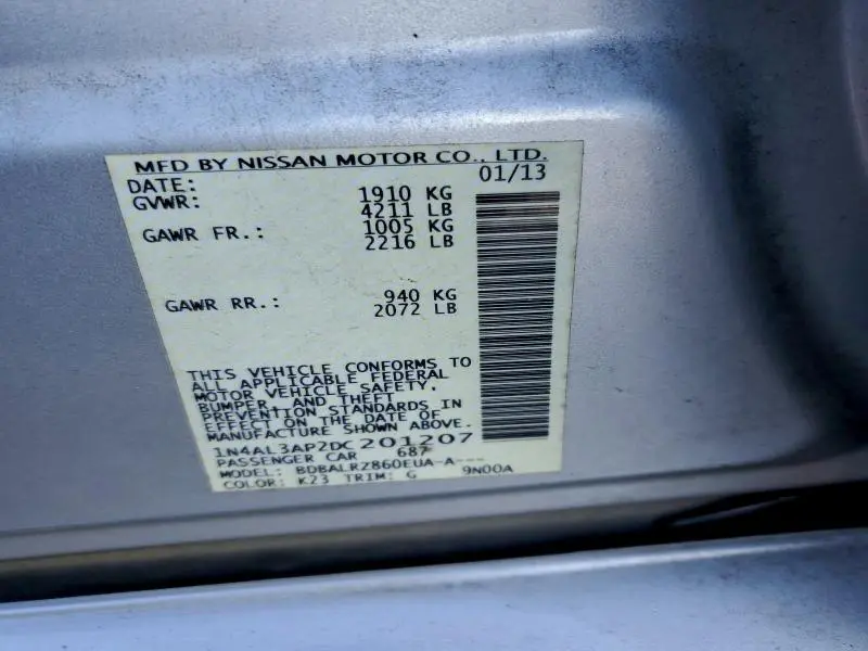 2013 NISSAN ALTIMA 2.5  