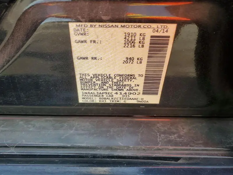 2014 NISSAN ALTIMA 2.5  