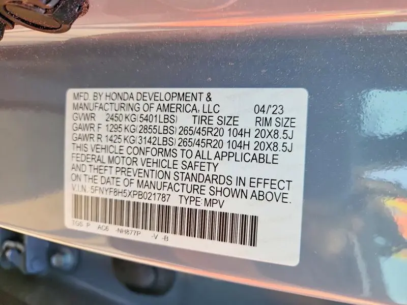 2023 HONDA PASSPORT EXL  