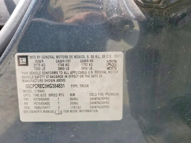 2017 CHEVROLET SILVERADO C1500 LT  