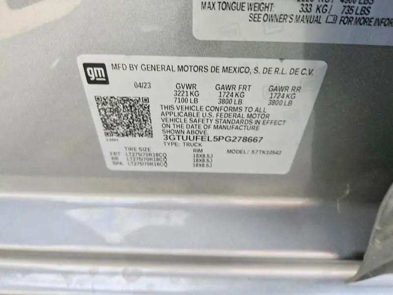 2023 GMC SIERRA K1500 AT4X  