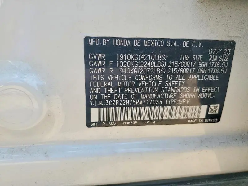 2024 HONDA HR-V EXL  