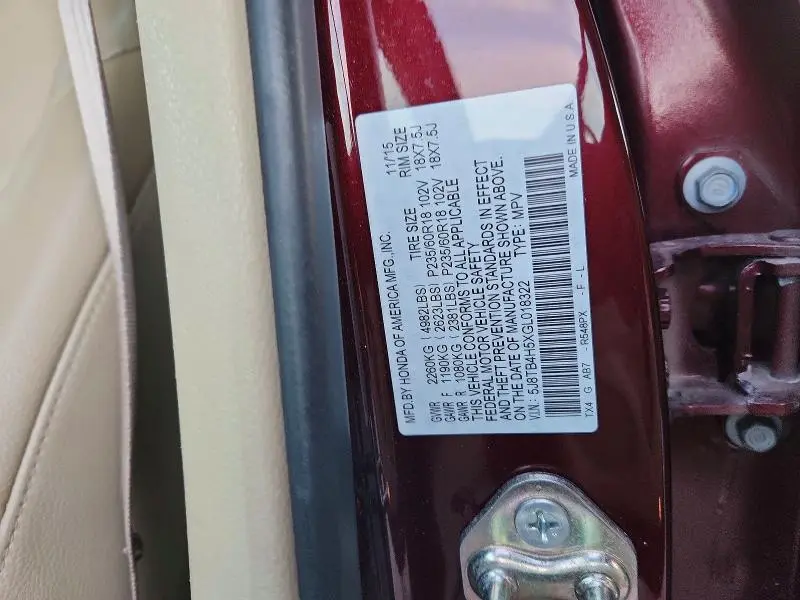 2016 ACURA RDX TECHNOLOGY  