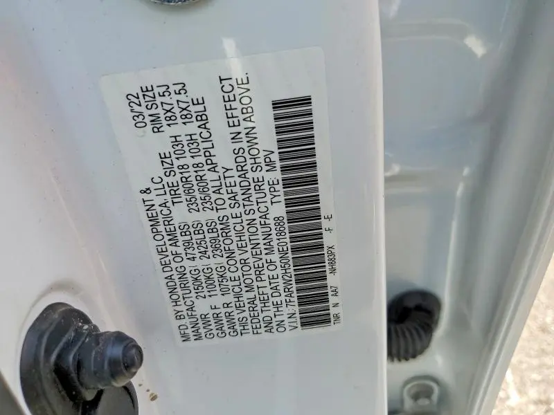 2022 HONDA CR-V EX  