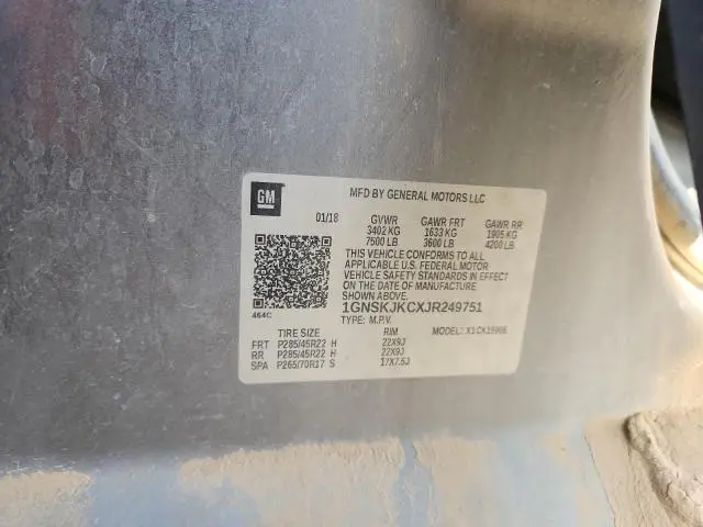 2018 CHEVROLET SUBURBAN K1500 PREMIER  