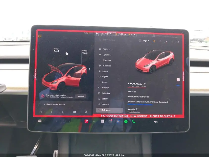 2021 TESLA MODEL Y PERFORMANCE DUAL MOTOR ALL-WHEEL DRIVE